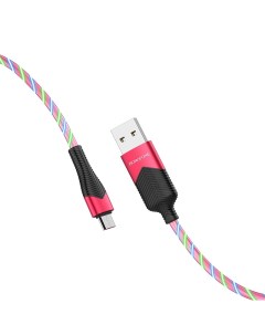 Кабель USB Micro USB 2 4A 1 м красный Streamer BU19 6931474723246 Borofone