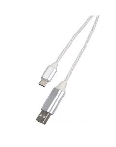 Кабель USB USB Type C 1A 1 м белый LED 4610103414114 Red line