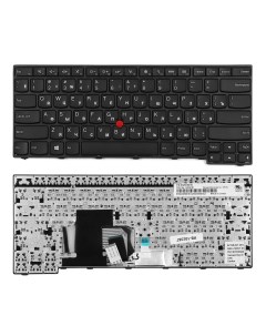 Клавиатура для Lenovo ThinkPad E450 Series плоский Enter черная с рамкой KB 102367 Topon