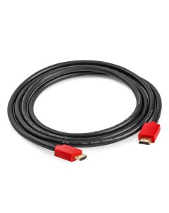 Кабель HDMI 19M HDMI 19M v2 0 4K экранированный 30 см красный черный GCR HM451 0 3m Greenconnect