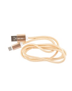 Кабель USB USB Type C 1м золотистый Red line