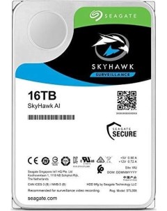 Жесткий диск HDD 16Tb SkyHawk AI 3 5 7200rpm 256Mb SATA3 ST16000VE002 Seagate