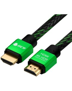 Кабель HDMI 19M HDMI 19M v2 0 4K экранированный 30 см зеленый GCR 52288 Greenconnect