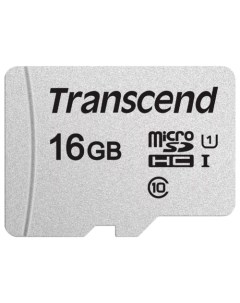 Карта памяти 16Gb microSDHC 300S Class 10 UHS I U1 Transcend
