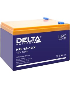 Аккумуляторная батарея для ИБП Delta HRL 12 12 Х 12V 12Ah Delta battery
