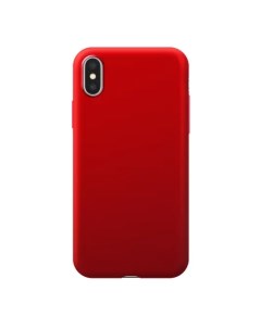 Чехол накладка Case Silk для смартфона Apple iPhone X XS Полиурентан красный 89042 Deppa