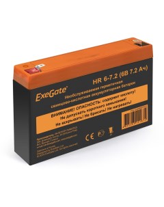 Аккумуляторная батарея для ИБП HR 6 7 2 6V 7 2Ah EX285651RUS Exegate