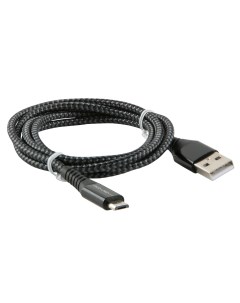 Кабель USB Micro USB 1м черный серый Red line