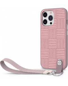 Чехол накладка Altra With Wrist Strap для смартфона Apple iPhone 13 Pro силикон розовый рисунок 99MO Moshi