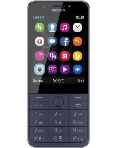 Мобильный телефон 230 Dual Sim 2 8 320x240 TN 16Mb RAM BT 2 Sim 1200 мА ч Series 30 синий 16PCML01A0 Nokia