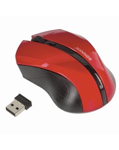 Мышь беспроводная WM 250R 1600dpi оптическая светодиодная USB красный 512643 Sonnen