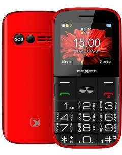 Мобильный телефон TM B227 2 2 TN 32Mb 2 Sim 1500 мА ч micro USB красный Texet