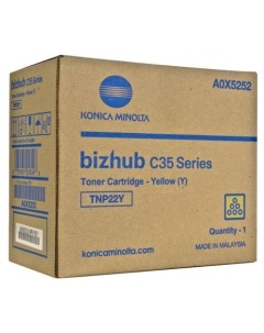 Картридж лазерный TNP 22Y A0X5252 желтый 6000 страниц оригинальный для bizhub C35 C35P Konica minolta