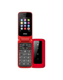 Мобильный телефон INOI 245R, 2.4" 320x240 TFT, Spreadtrum SC6531, 32Mb RAM, 32Mb, BT, 1xCam, 2-Sim, 800 мА·ч, красный (4660042753676) Inoi