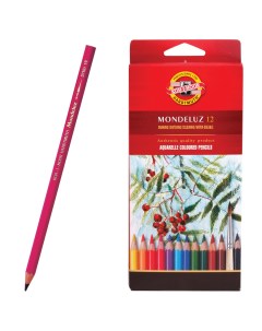 Набор цветных карандашей Mondeluz шестигранные 12 шт заточенные 3716012001KSRU Koh-i-noor