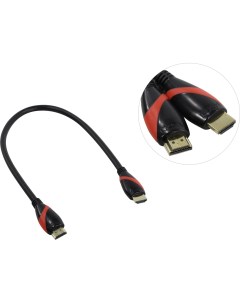 Кабель HDMI 19M HDMI 19M v2 0 4K экранированный 50 см черный красный CG525 R 0 5 Vcom