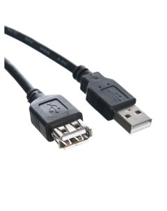Кабель удлинитель USB2 0 Am USB2 0 Af 1 5m черный TUS6990 1 5M Telecom