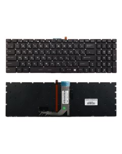 Клавиатура для MSI GE62 GE72 Series плоский enter черная без рамки с подсветкой PN V143422BS KB 1023 Topon