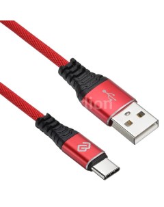 Кабель USB2 0 Am USB Type C m 1 2м красный 1080442 Digma