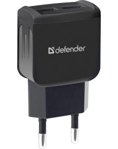 Сетевое зарядное устройство UPC 21 2USB 2 1A черный 83581 кабель microUSB Defender