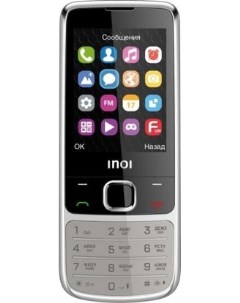 Мобильный телефон 243 2 4 320x240 TFT 32Mb RAM 64Mb BT 2 Sim 1000 мА ч micro USB серебристый Inoi