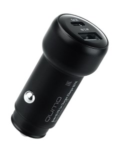 Автомобильное зарядное устройство Charger 0080 USB 1xUSB Type C 2 4А черный Qumo