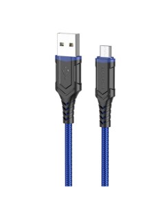 Кабель Micro USB USB 2 4A 1м синий BX67 207886 Borofone