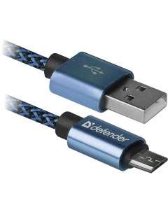 Кабель USB2 0 Am microUSB 1m синий 87805 Defender
