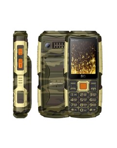 Мобильный телефон 2430 Tank Power 2 4 320x240 TN 32Mb RAM BT 2 Sim 4000 мА ч камуфляж золотистый 859 Bq