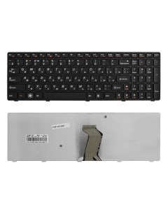Клавиатура для Lenovo IdeaPad Y570 Y570A Series Плоский Enter черная без рамки KB 101599 Topon