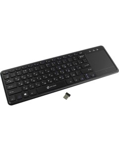 Клавиатура беспроводная 830ST мембранная TouchPad USB черный Oklick