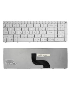 Клавиатура для Packard Bell TM80 TM81 TM82 TM83 TM85 Series Плоский Enter белая без рамки TOP 100013 Topon