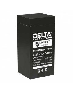 Аккумуляторная батарея для ОПС Delta DT 6023 75 6V 2 3Ah Delta battery
