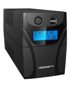 ИБП Back Power Pro II Euro 850 850 VA 480 Вт EURO розеток 2 USB черный Ippon