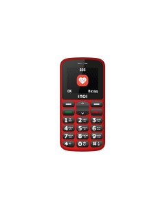 Мобильный телефон 107B 2 176x220 TFT MediaTek MT6261M 32Mb RAM 64Mb BT 1xCam 2 Sim 800 мА ч красный  Inoi