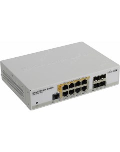 Коммутатор Cloud Router Switch 112 8P 4S IN управляемый кол во портов 8x1 Гбит с SFP 4x1 Гбит с уста Mikrotik