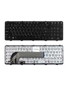 Клавиатура для HP Probook 450 G0 450 G1 455 G1 470 G0 470 G1 Series Плоский Enter черная с черной ра Topon