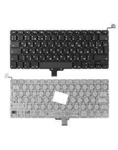 Клавиатура для Apple Macbook Air A1304 A1237 Series Г образный Enter черная без рамки KB 101712 Topon