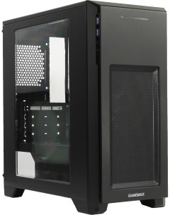 Корпус H603 mATX Mini Tower 2xUSB 3 0 синяя подсветка черный без БП Gamemax