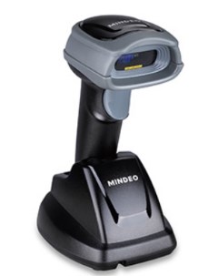 Сканер штрих кода CS2190 ручной лазерный USB беспроводной 1D станция связи зарядки темно серый Mindeo