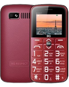 Мобильный телефон 1851 Respect 1 77 128x160 TFT 32Mb RAM 32Mb BT 2 Sim 1000 мА ч красный Bq