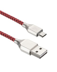 Кабель micro USB USB 1m красный черный Материал оплетки ПВХ Нейлон U927 M1R Acd