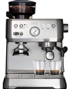Кофеварка полуавтоматическая Grind Infuse Perfetta 1019 SCH Silver 1 64 кВт кофе зерновой 2 6 л Капу Solis