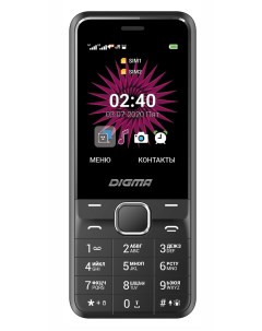 Мобильный телефон A241 Linx 2 44 240x320 TFT 32Mb RAM 2 Sim 800 мА ч micro USB черный LT2066PM Digma