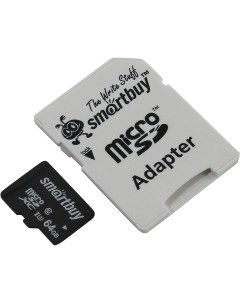 Карта памяти 64Gb microSDXC Professional Class 10 UHS I U3 адаптер SB64GBSDCL10U3 01 Smartbuy