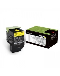 Картридж лазерный 808XY 80C8XY0 желтый 4000 страниц оригинальный для CX510 Lexmark