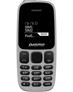 Мобильный телефон Linx A106 1 44 68x98 TFT 2 Sim 600 мА ч micro USB серый LT1065PM Digma