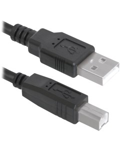 Кабель USB 2 0 AM USB 2 0 BM 5m черный USB04 17 83765 Defender