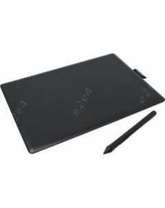 Графический планшет One by Medium 216x135 черный красный CTL 672 N Wacom