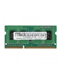 Память DDR3L SODIMM 4Gb 1600MHz CL11 1 35 В FL1600D3S11SL 4G Foxline